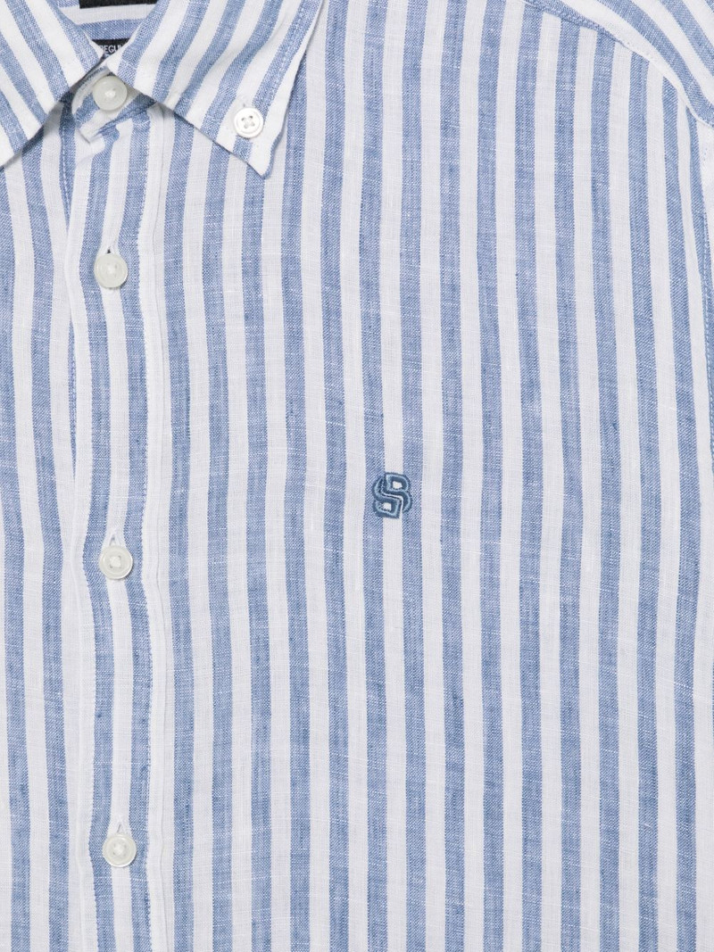 vertical-stripe linen shirt 3
