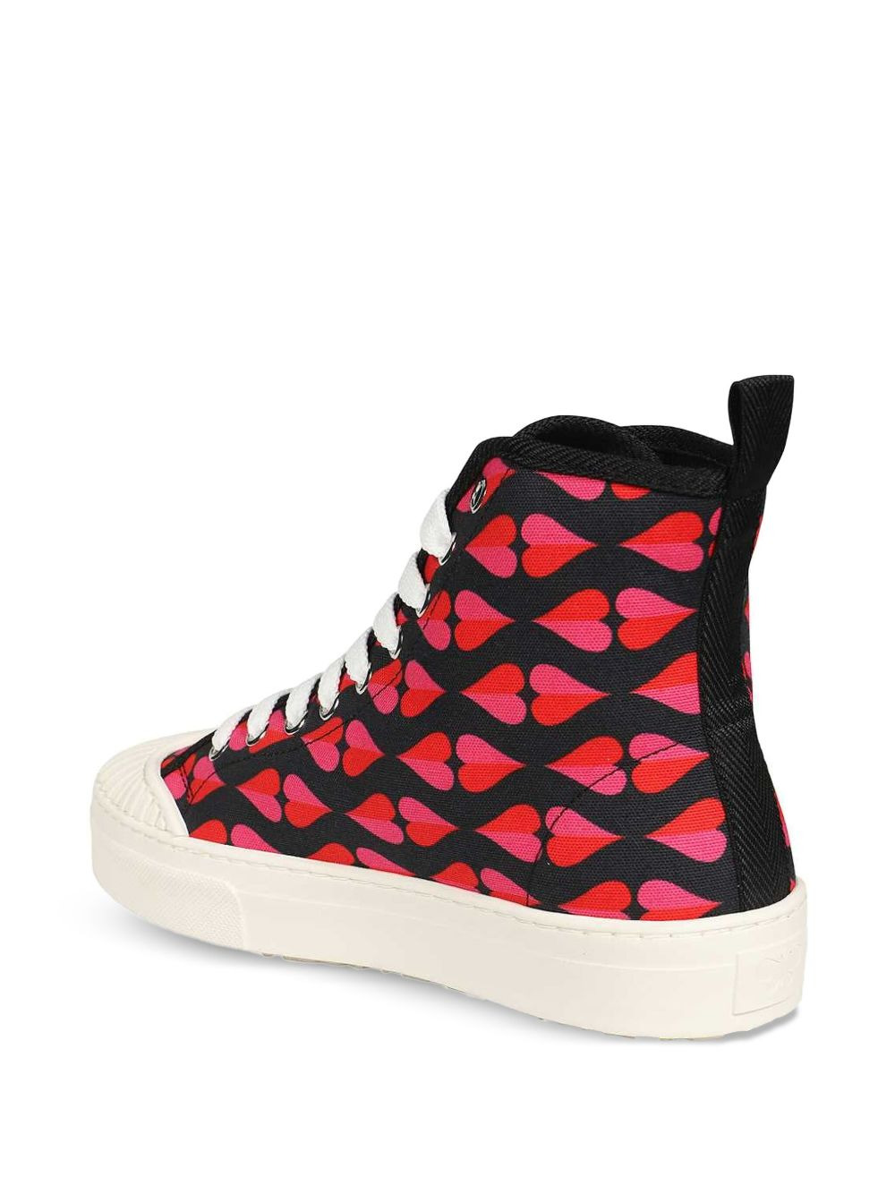 heart-print high-top sneakers - 3
