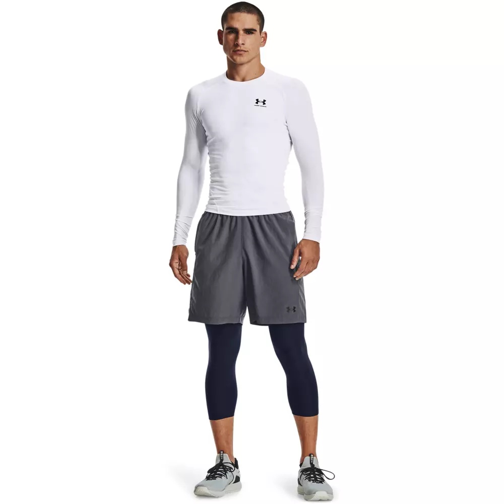 Men's Navy HeatGear Armour Â¾ Leggings - 5