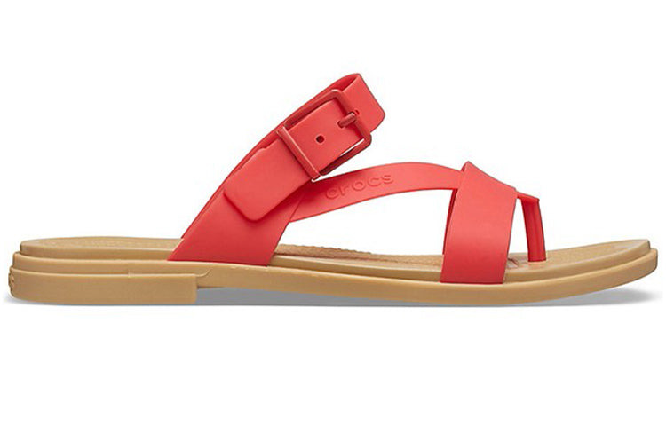 (WMNS) Crocs Casual Flame Red Slippers 206108-8C1 - 3