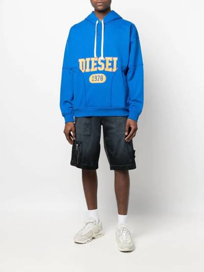 Diesel S-MUSTER logo-print hoodie outlook