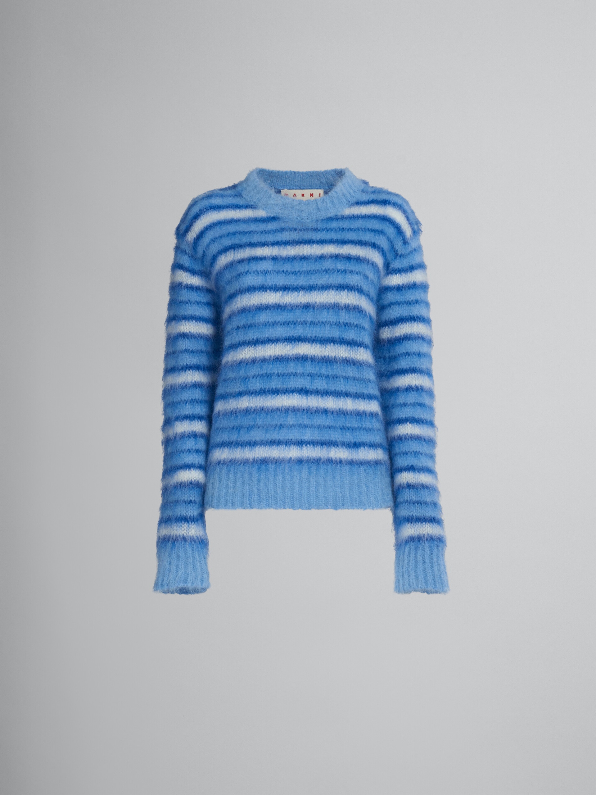 STRIPES MOHAIRAND WOOL SWEATER - 1