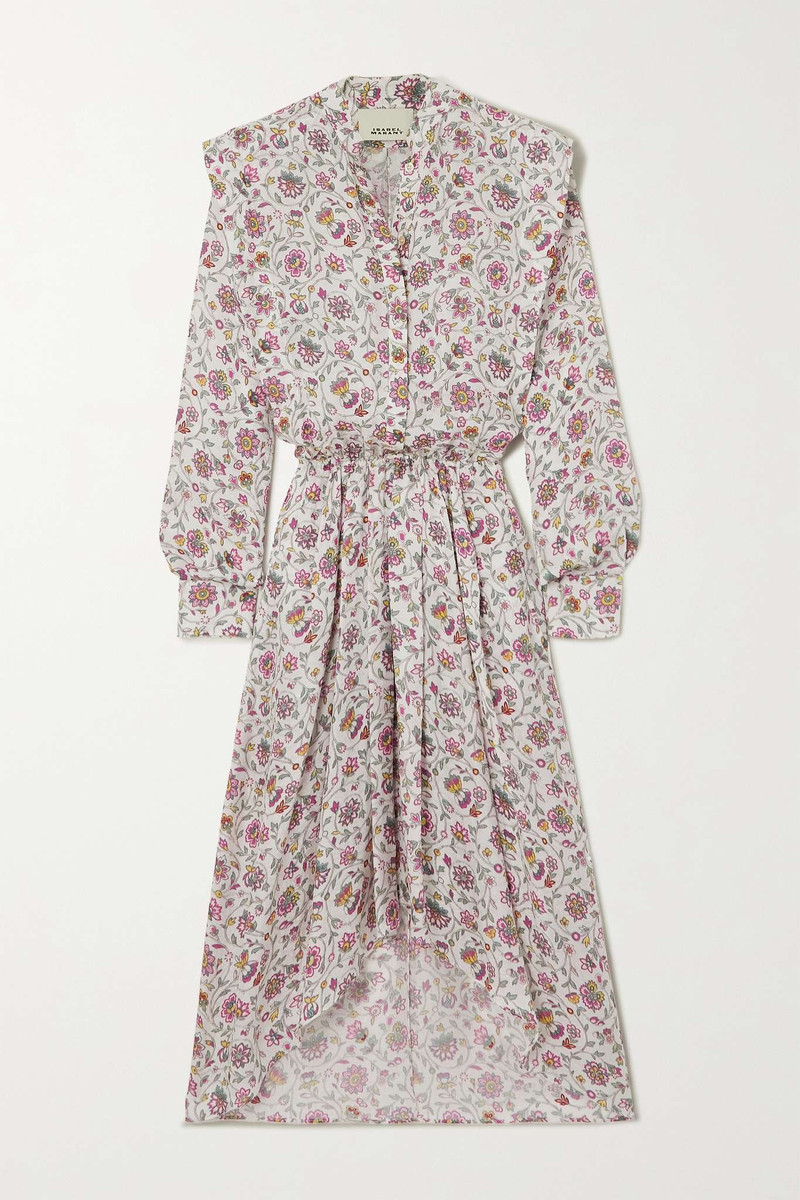 Lokeya asymmetric floral-print jacquard dress - 1