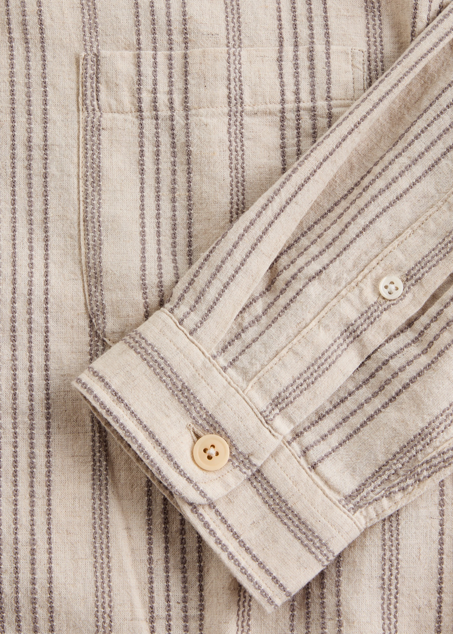 Oliver Spencer New York Special Striped Cotton-blend Shirt - 5