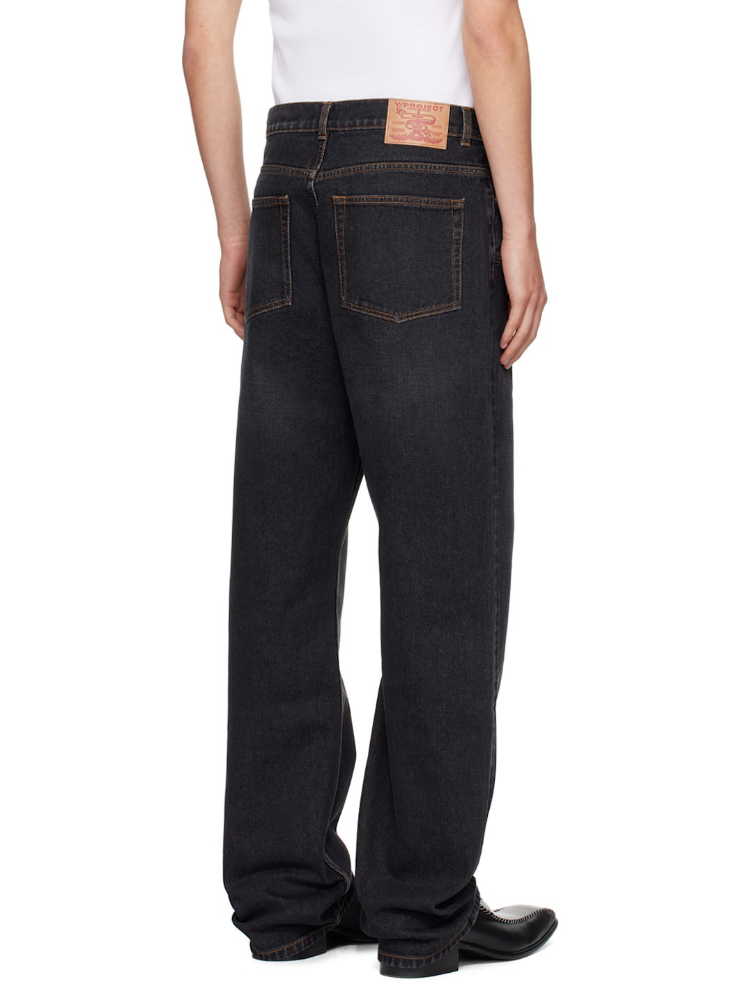 SSENSE Exclusive Black Crystal Jeans - 3
