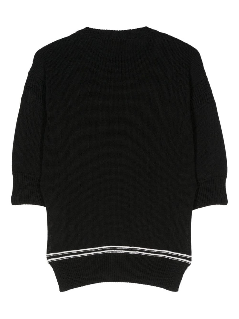 Marni intarsia-knit logo cotton jumper outlook