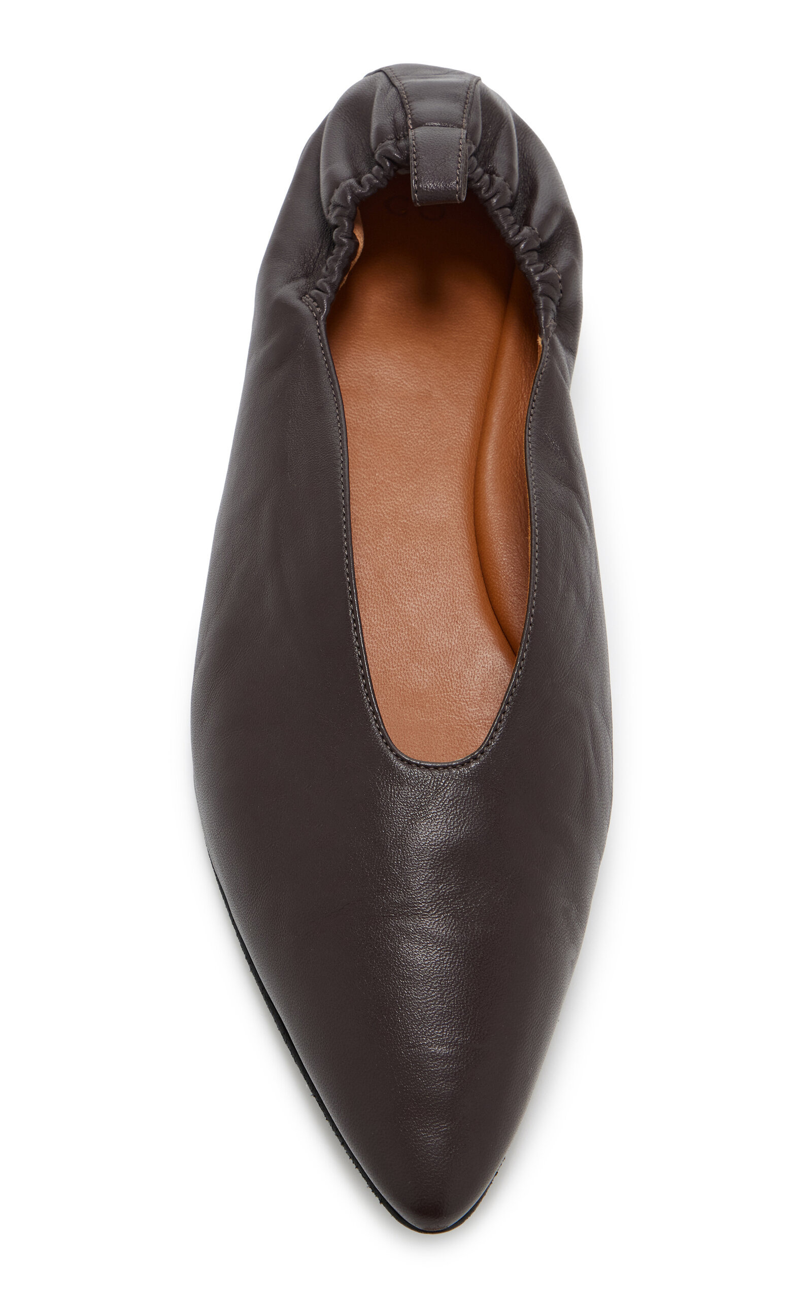 Leather Ballet Flats brown - 3