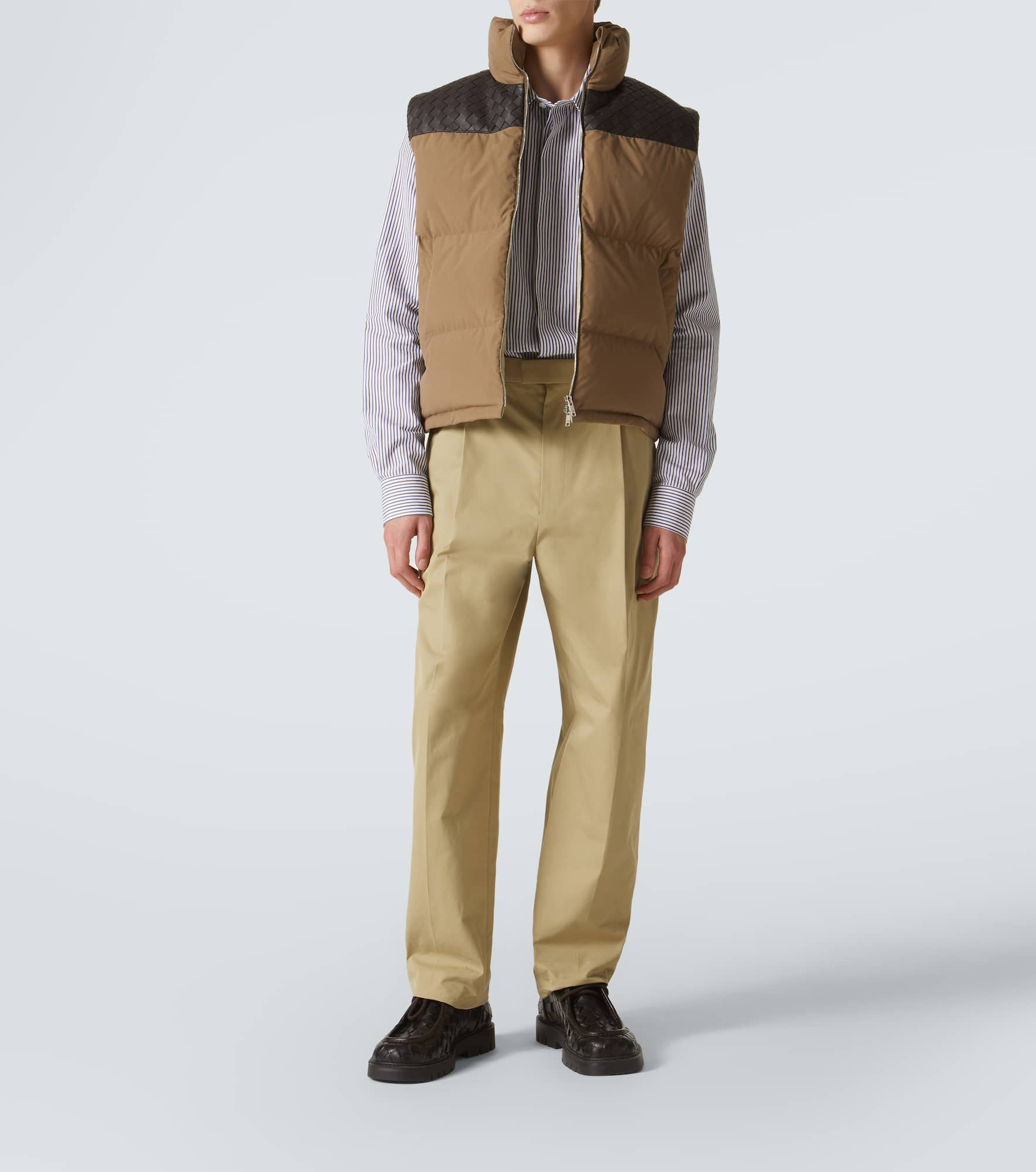 Frosted cotton poplin down vest - 2