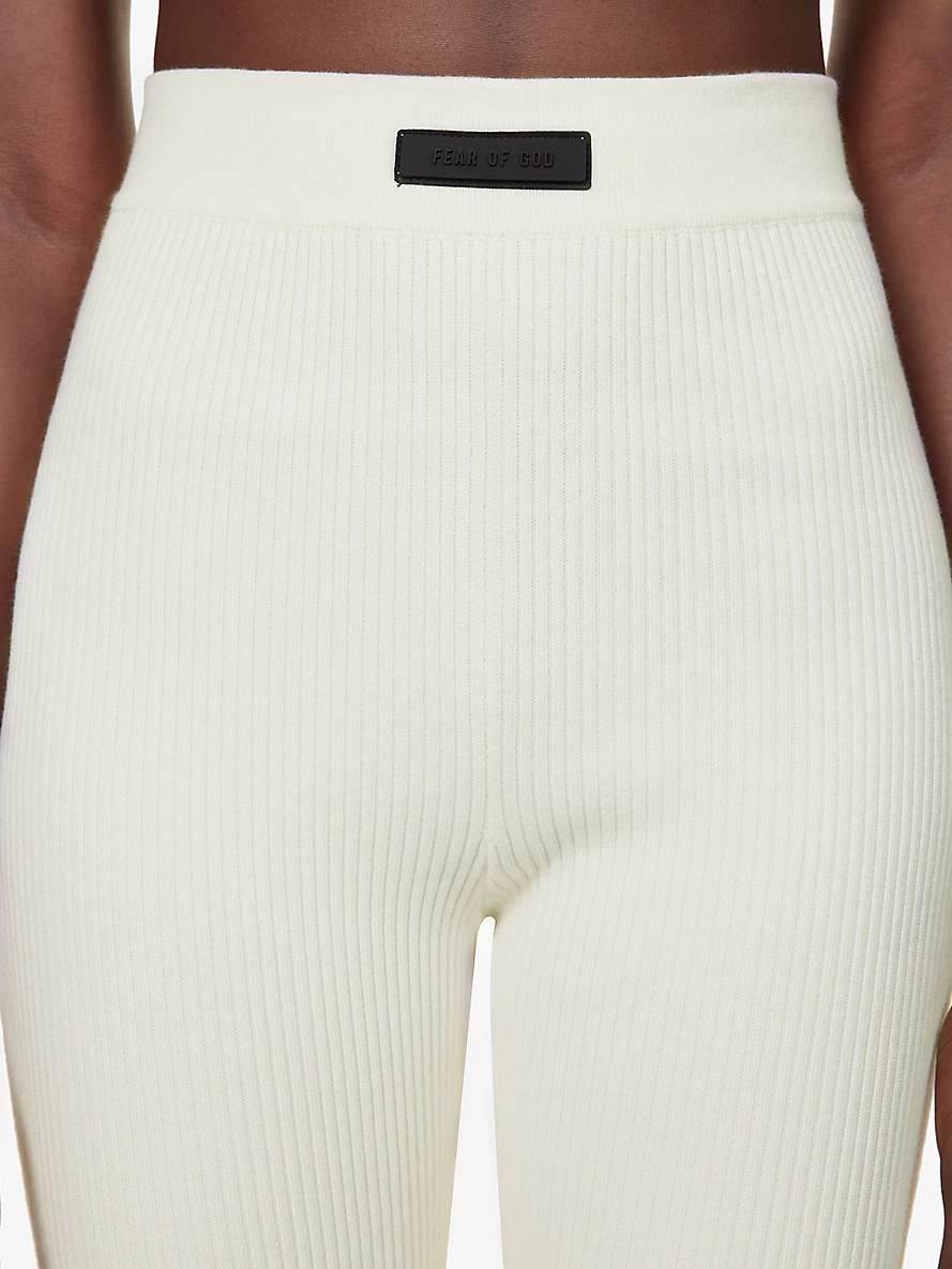 ESSENTIALS Biker high-rise cotton-blend shorts - 5