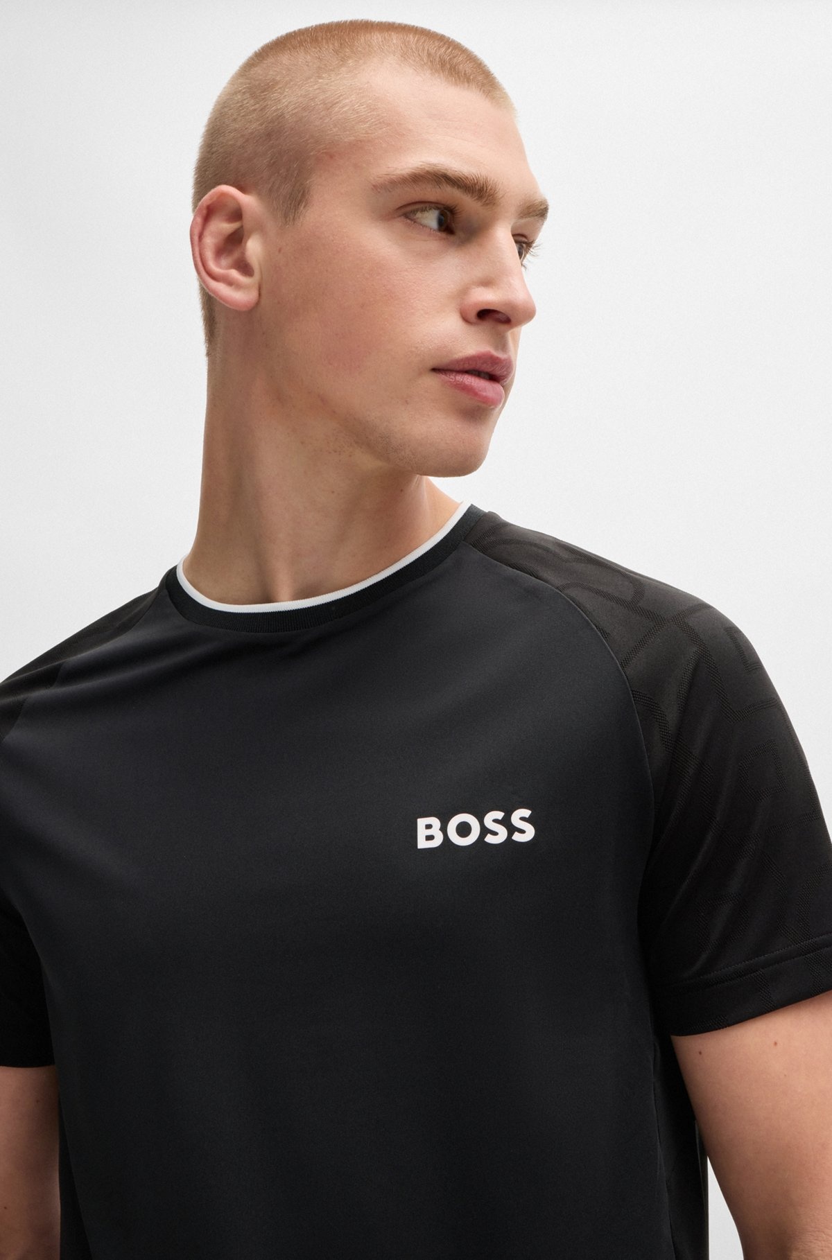 BOSS X MATTEO BERRETTINI STRETCH-JERSEY T-SHIRT WITH SIGNATURE DETAILS - 3