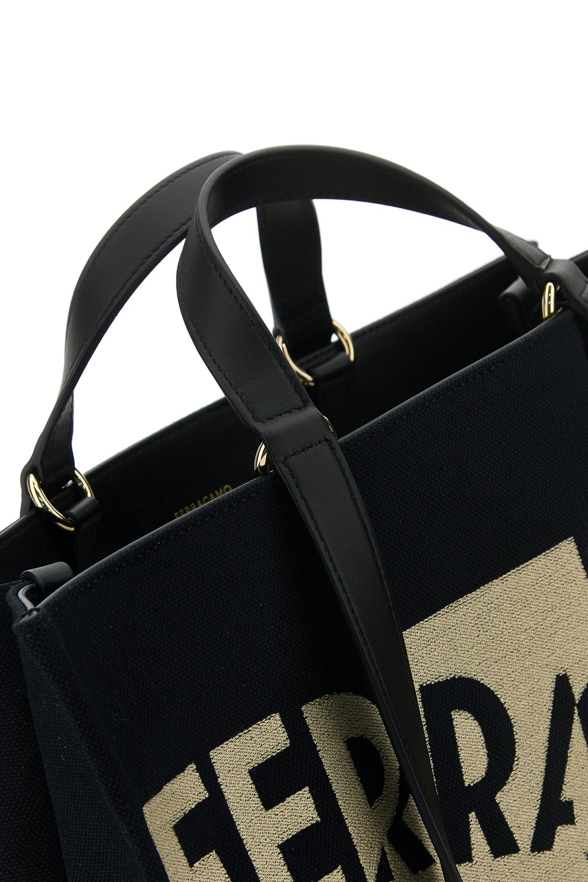 Black canvas shopping bag - 4