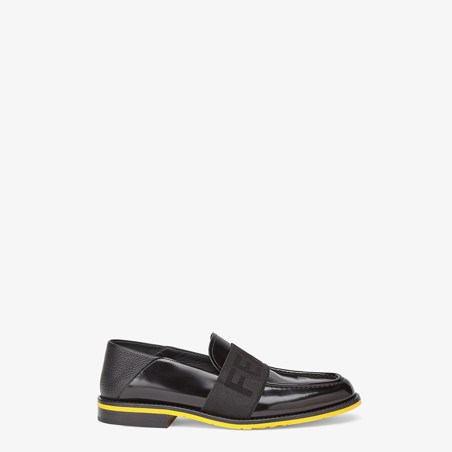 Black leather loafers - 1