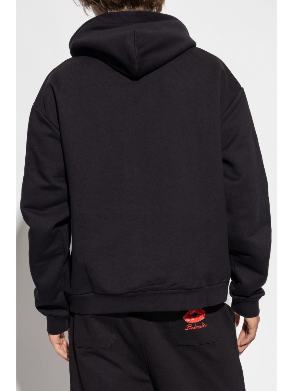 logo-embroidered drawstring hoodie - 4