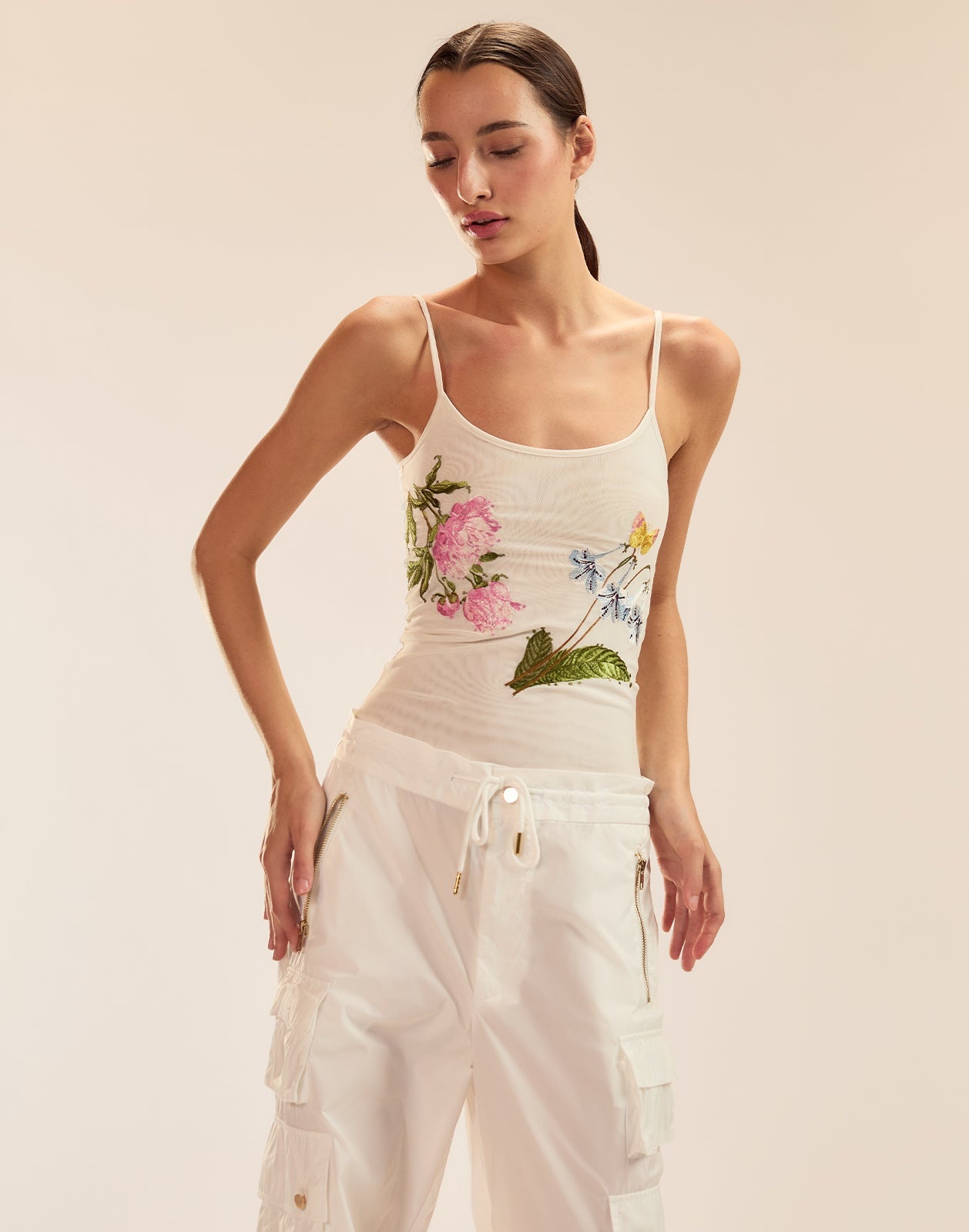 Wildflower Embroidered Shell Top - 4