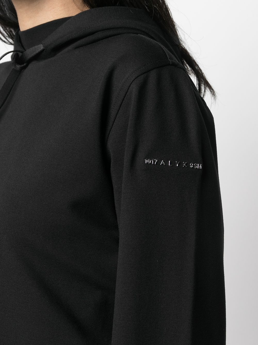 logo-lettering cropped hoodie - 5