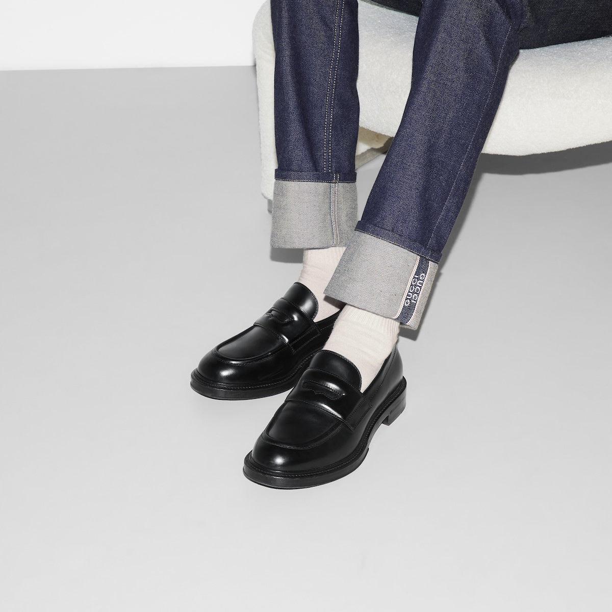 Gucci Web Detail Loafers - 5
