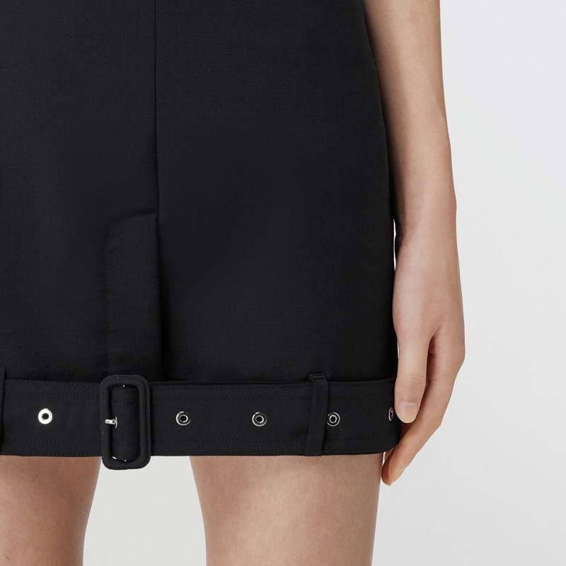 Mohair Wool Reconstrcted Mini Skirt 3