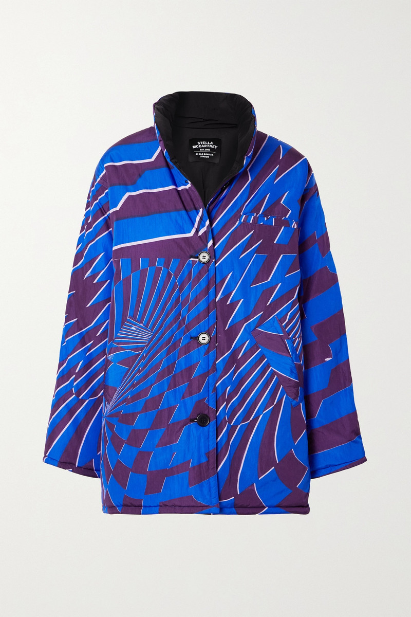 Alex oversized reversible printed shell coat - 1