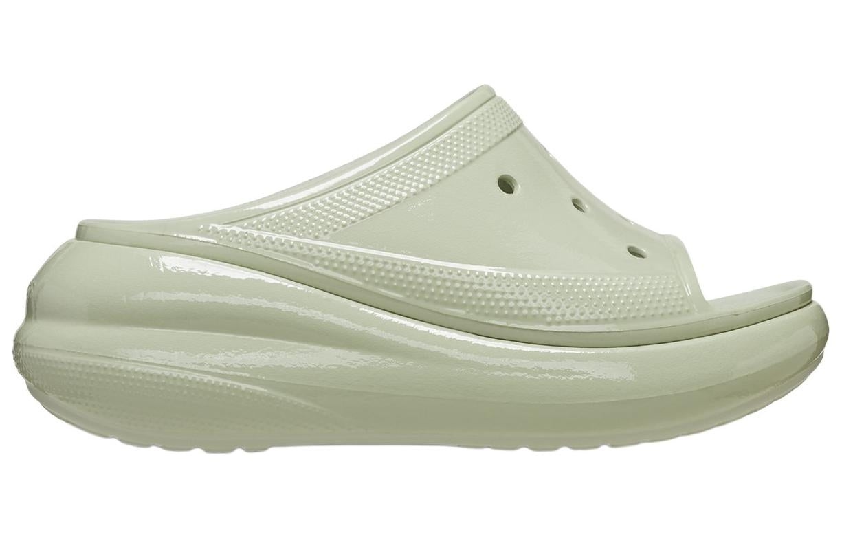 (WMNS) Crocs Crush High Shine Slides 'Light Green' 209648-3VS - 2