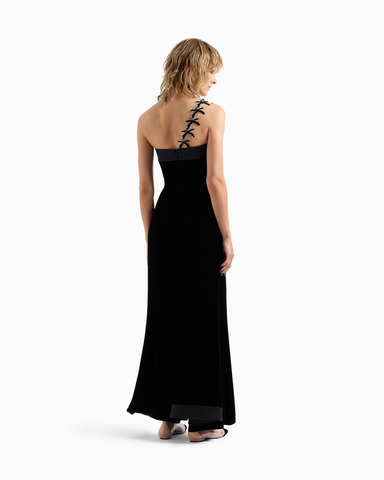 VELVET BUSTIER DRESS WITH EMBROIDERY - 3
