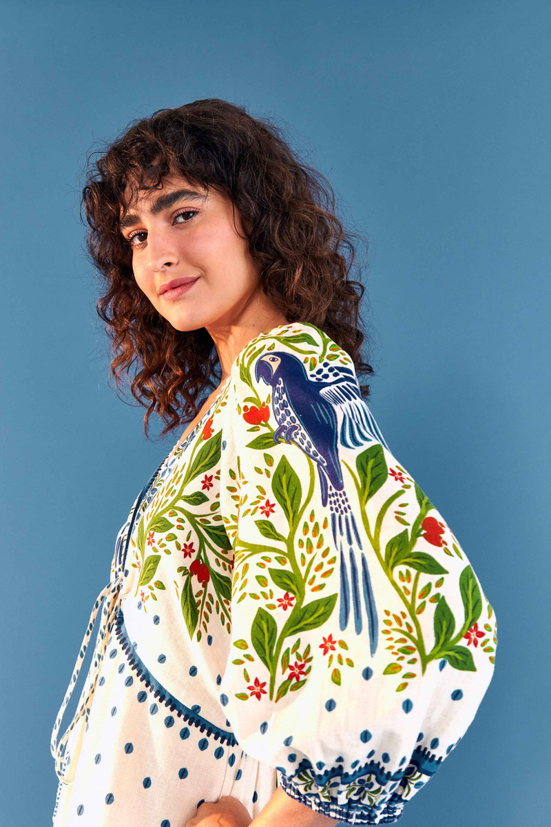Off White Macaw Flight Maxi Dress 3