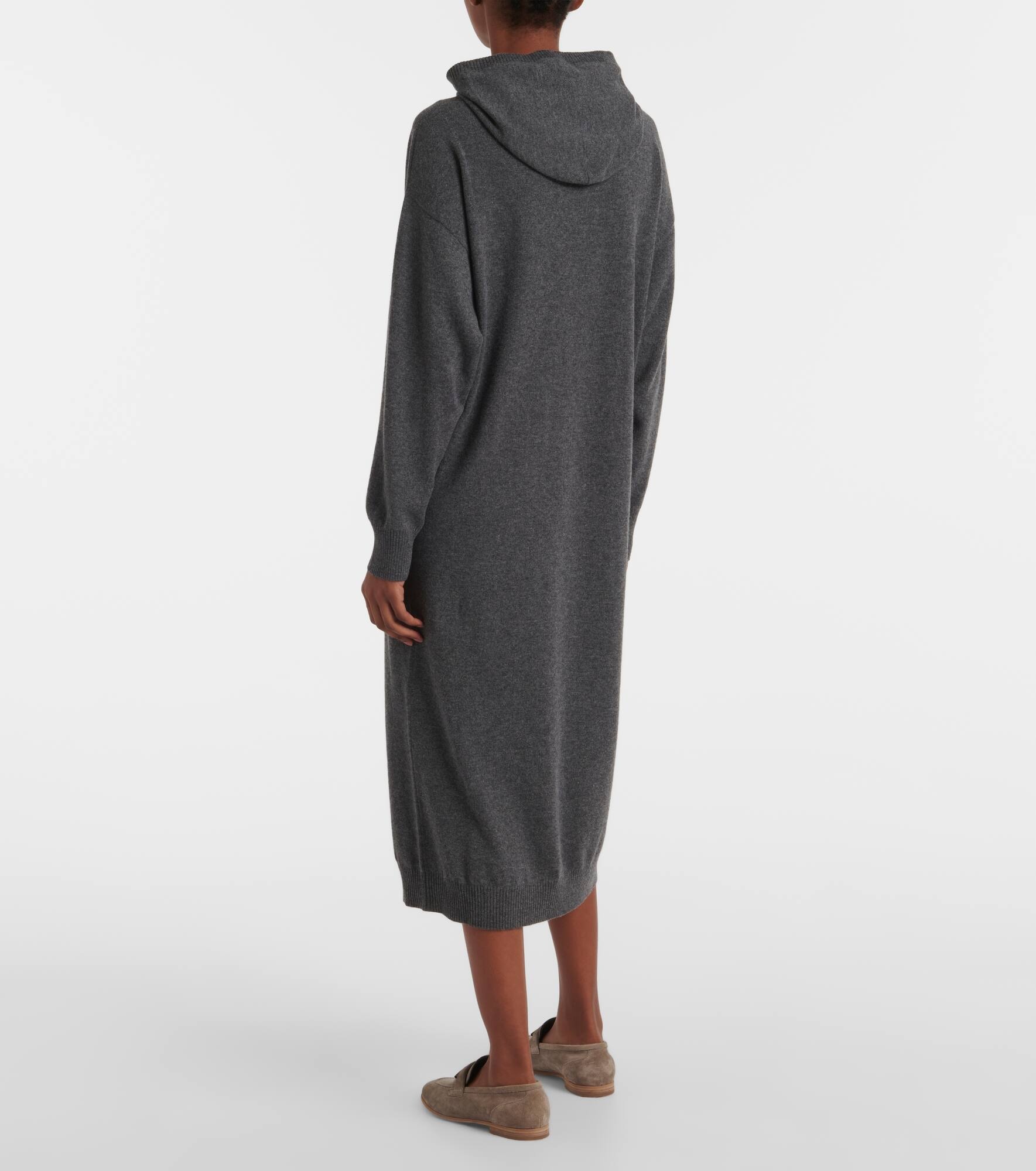Wool, cashmere, and silk midi dress - 3