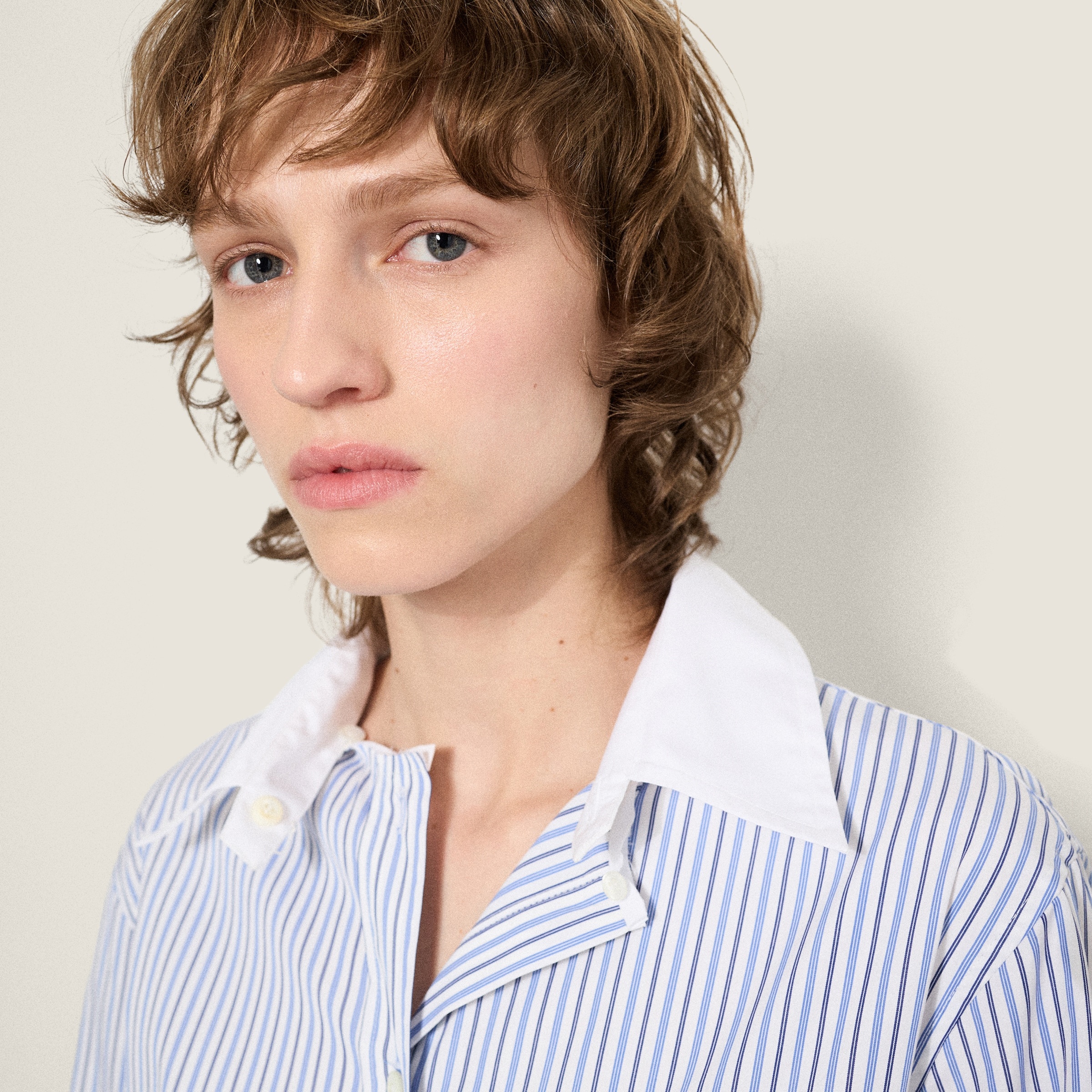 Striped poplin shirt - 6
