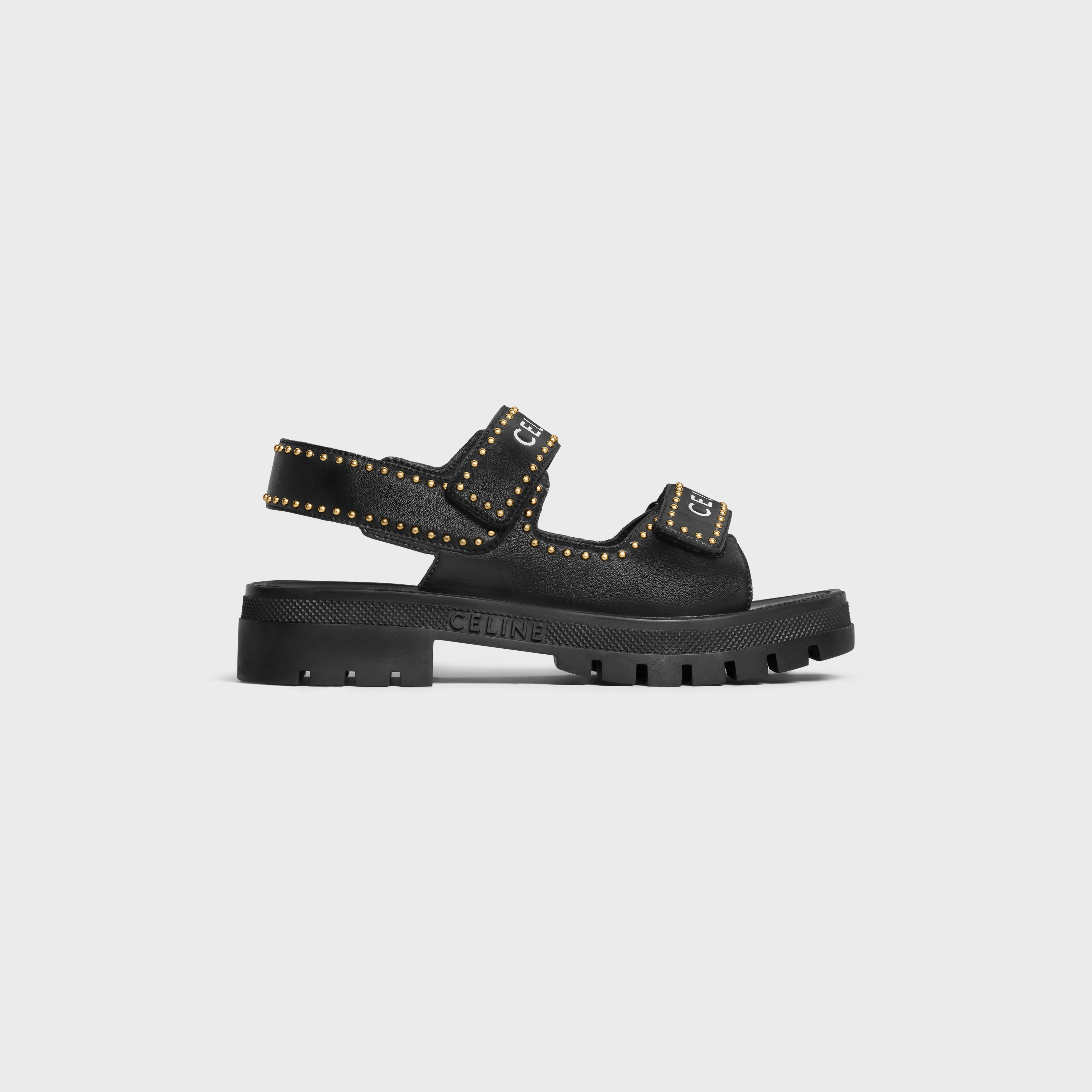 CELINE LEO STUDDED CHUNKY SANDAL in CALFSKIN - 1