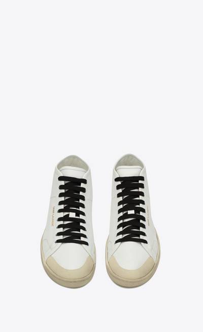 SAINT LAURENT court classic sl/39 mid-top sneakers in grained leather outlook