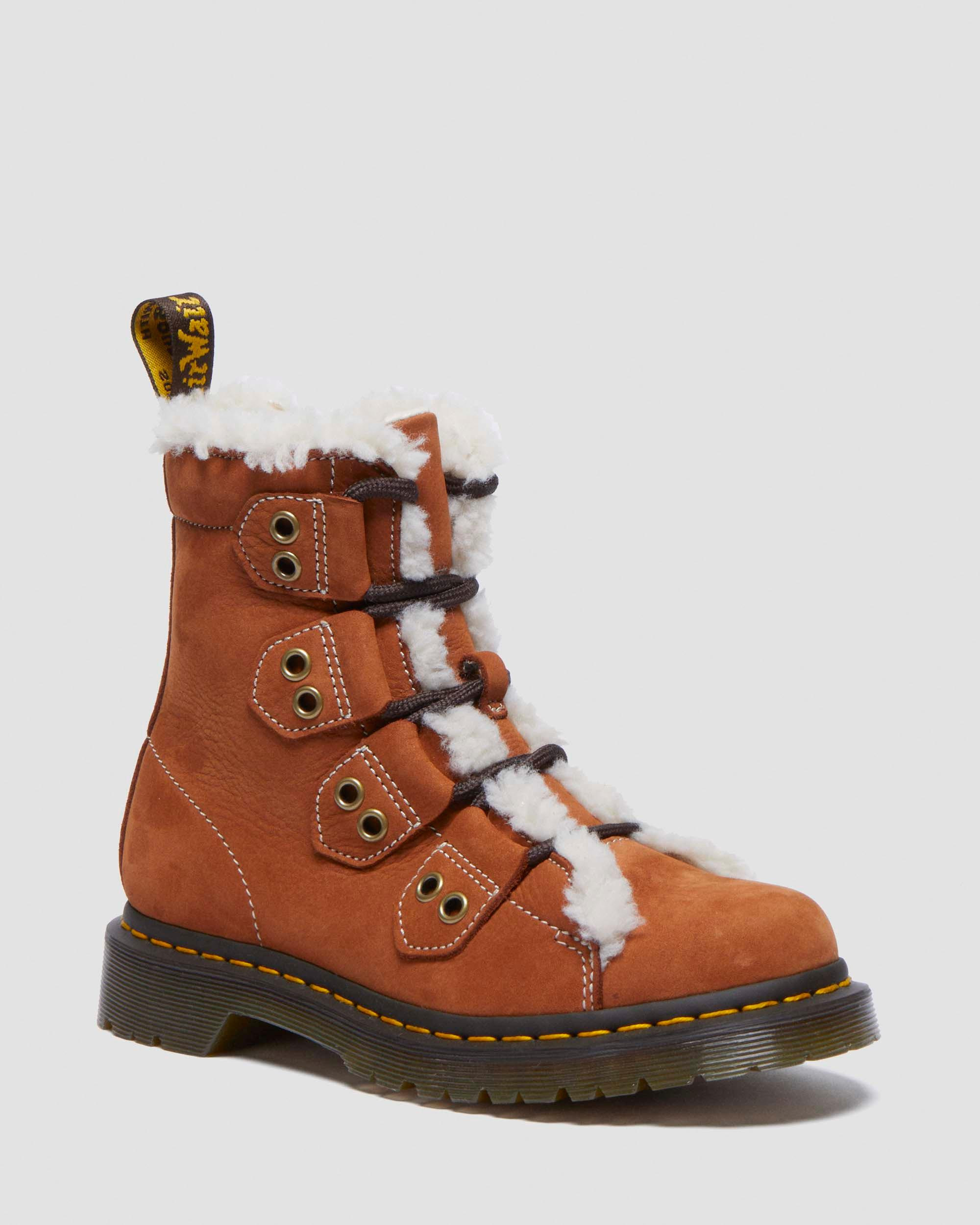 Women's 1460 Lace to Toe Fur Lined Buttersoft Lace Up Boots - 5