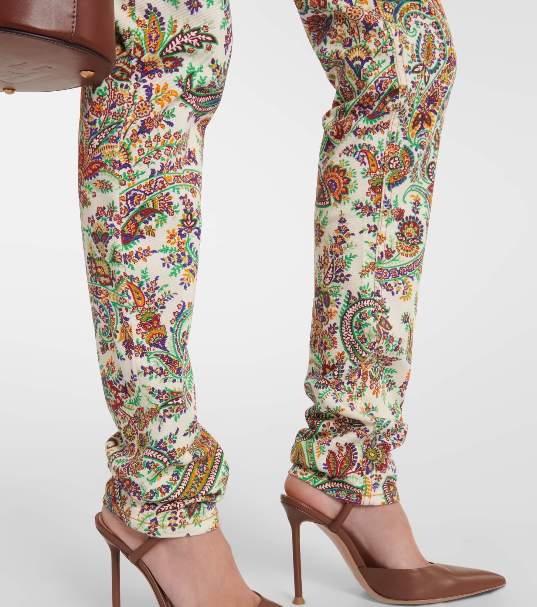 Paisley mid-rise slim jeans - 5