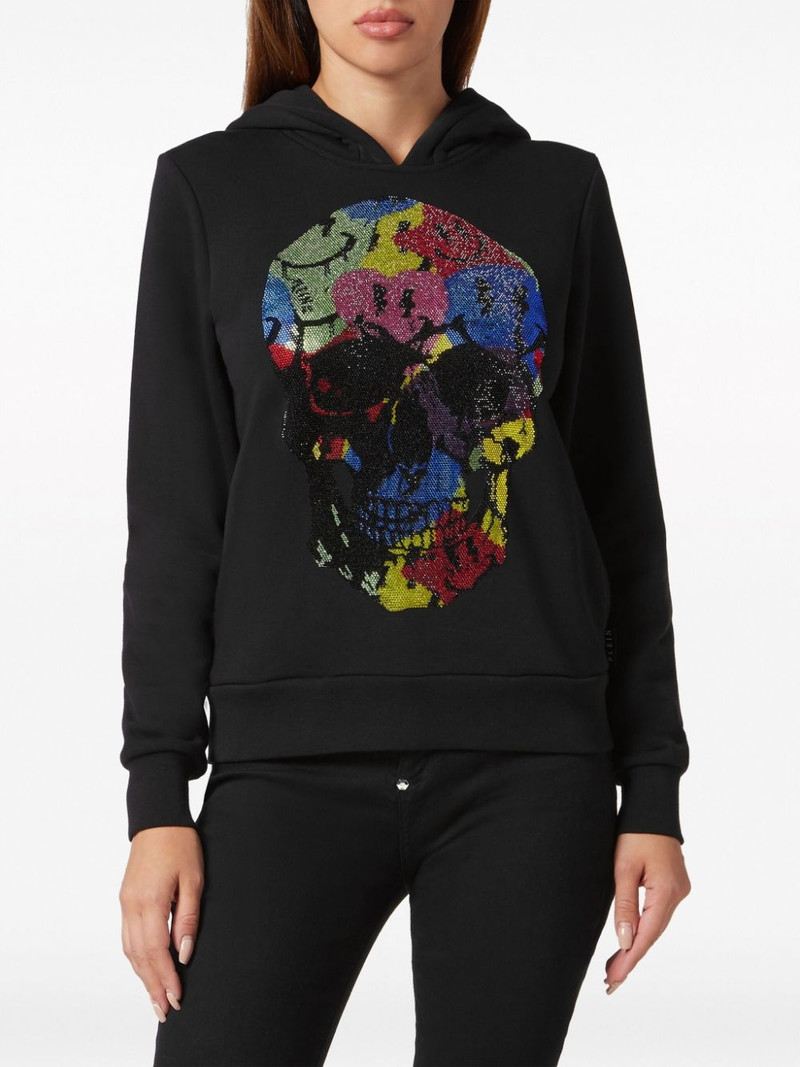 Smile rhinestone-embellished hoodie 3