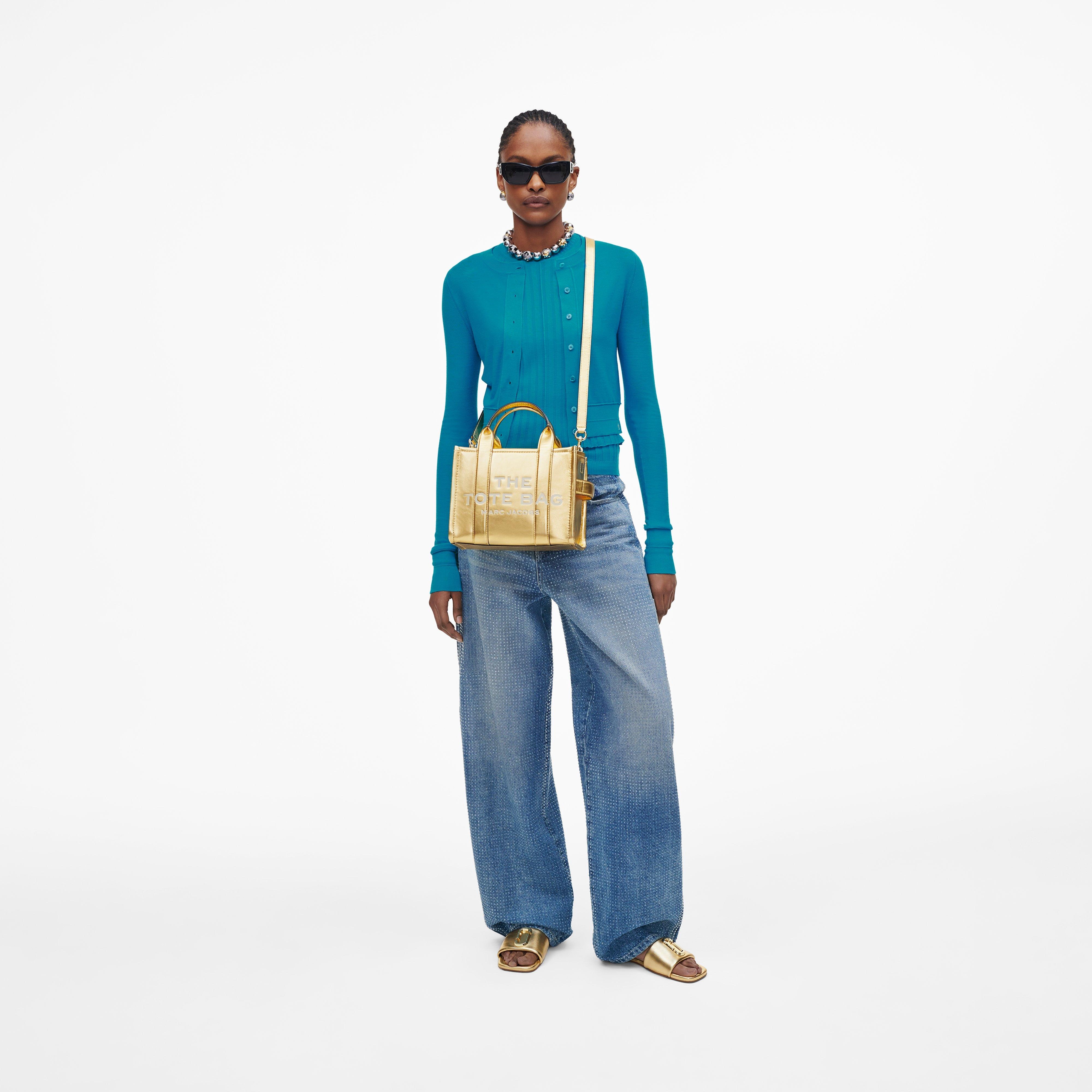 THE METALLIC LEATHER SMALL TOTE BAG - 2