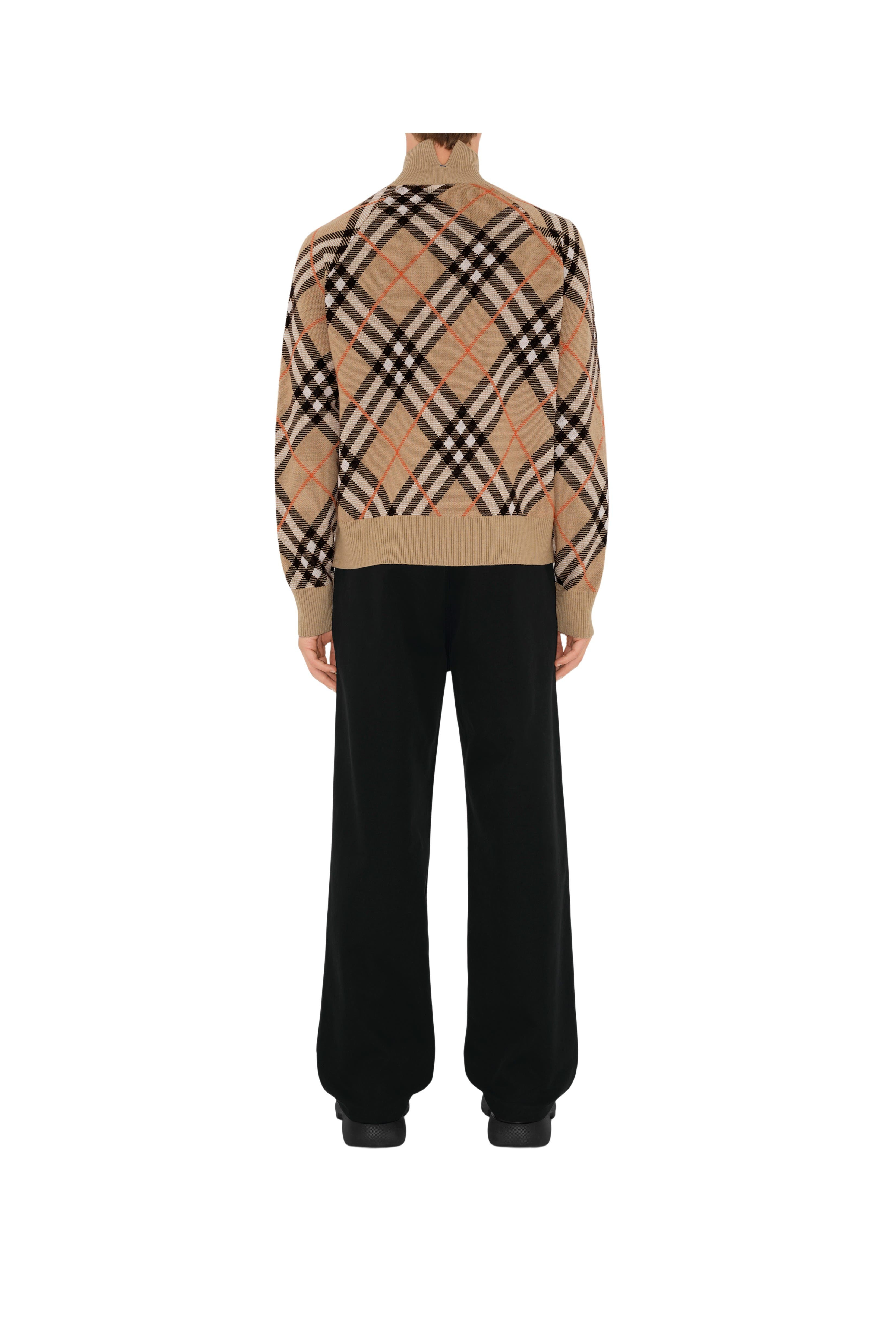 burberry Check Wool Mohair Blend Jacket in Sand at Nordstrom - 4