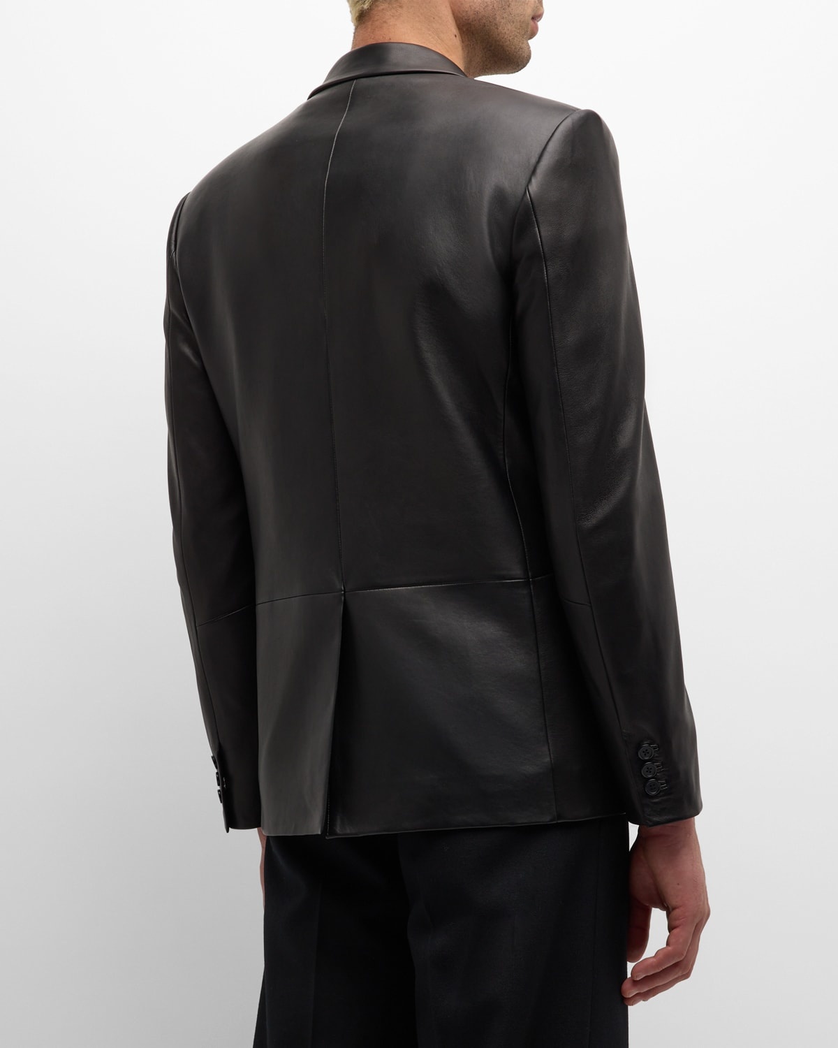 Men's Leather Classic Blazer - 5