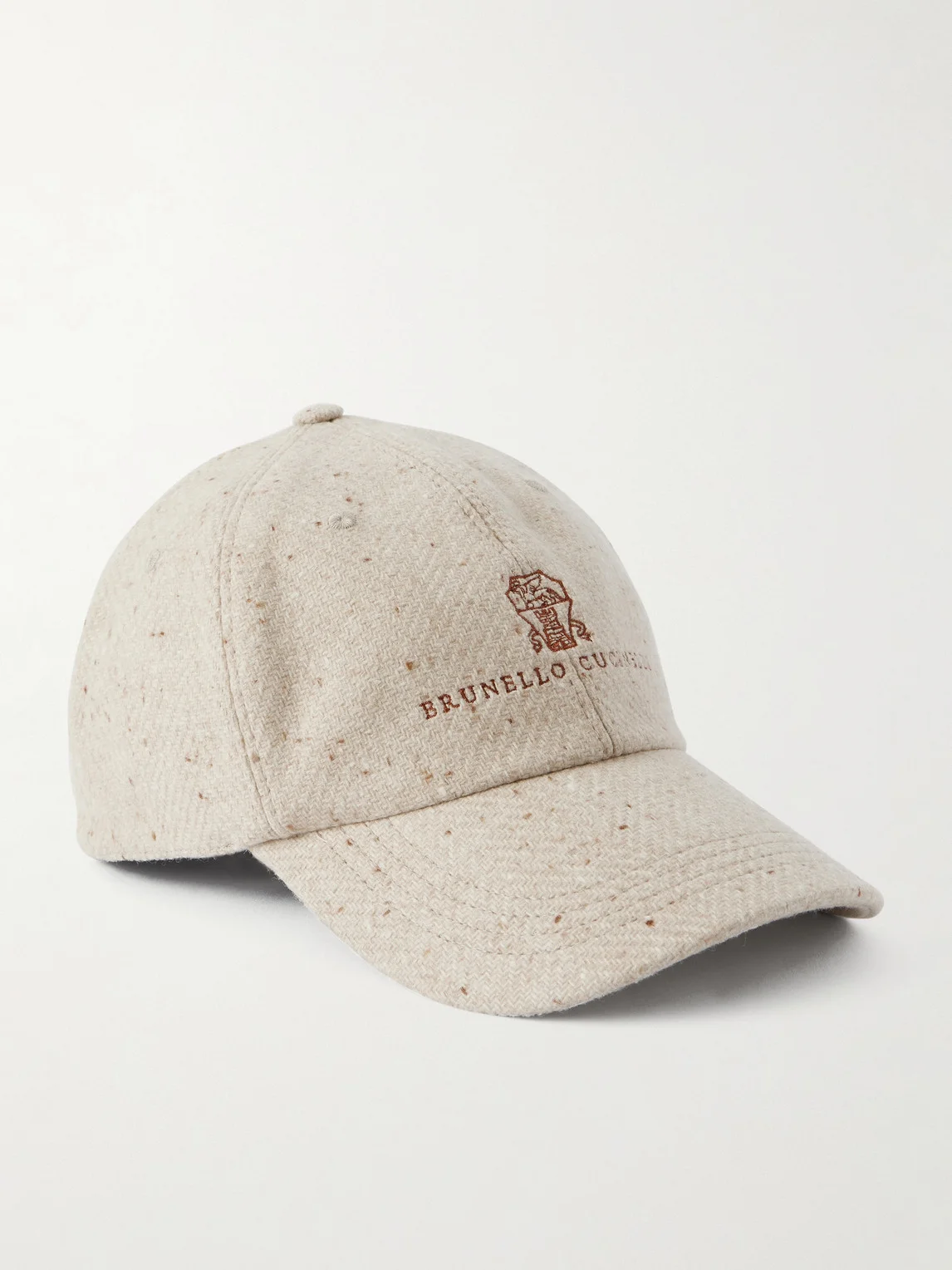 Logo-Embroidered Wool and Cashmere-Blend Baseball Cap - 1