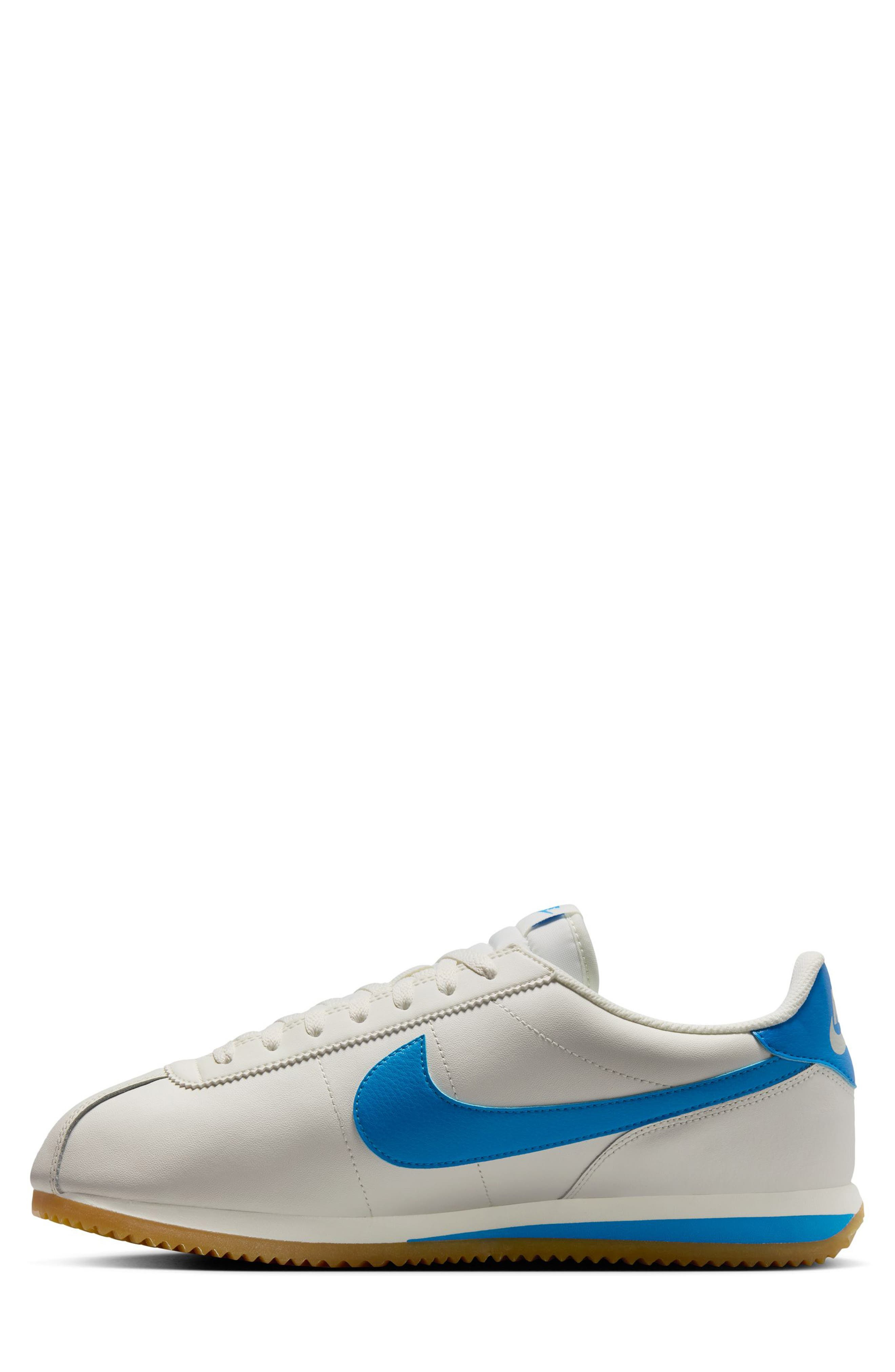 Nike Cortez Sneaker in Sail/Photo Blue/Gum Yellow at Nordstrom - 6
