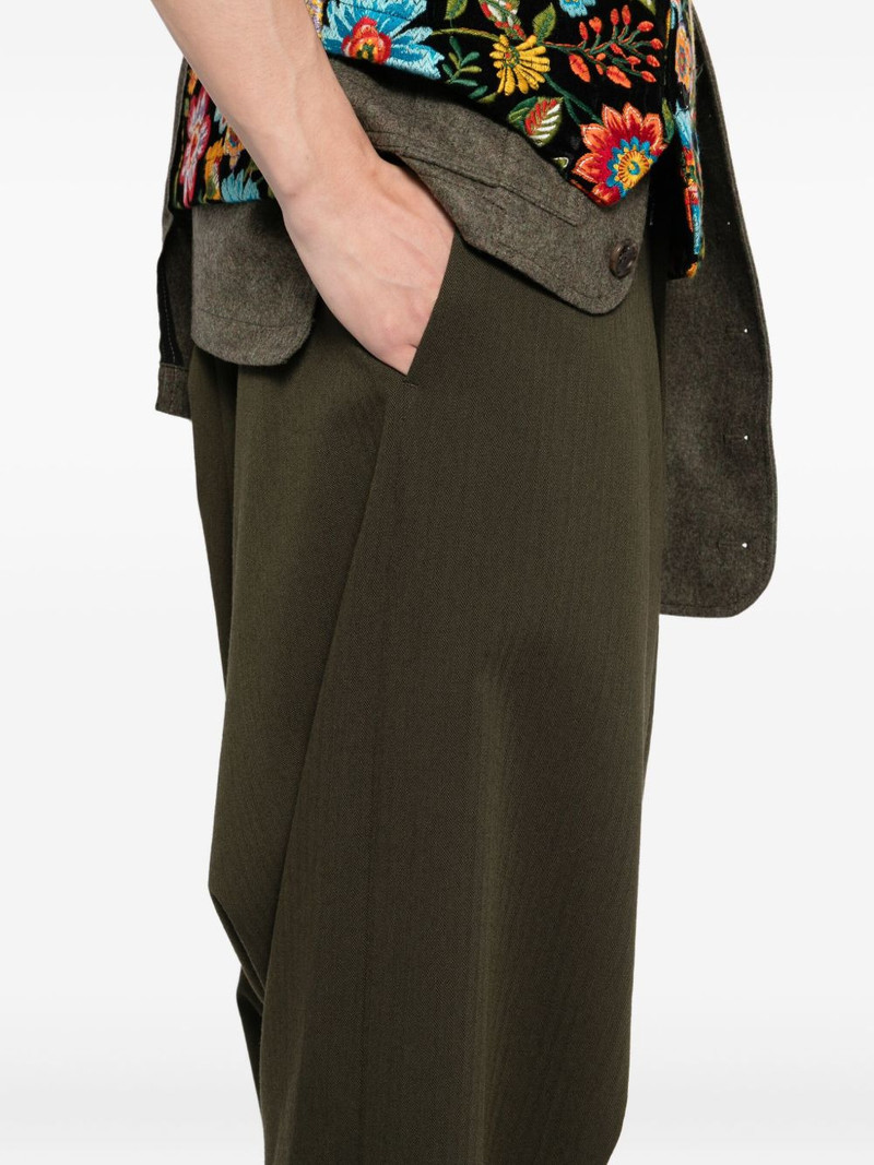 wool drop-crotch trousers 5