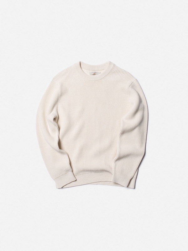 August Rib Cotton Chalk White - 1