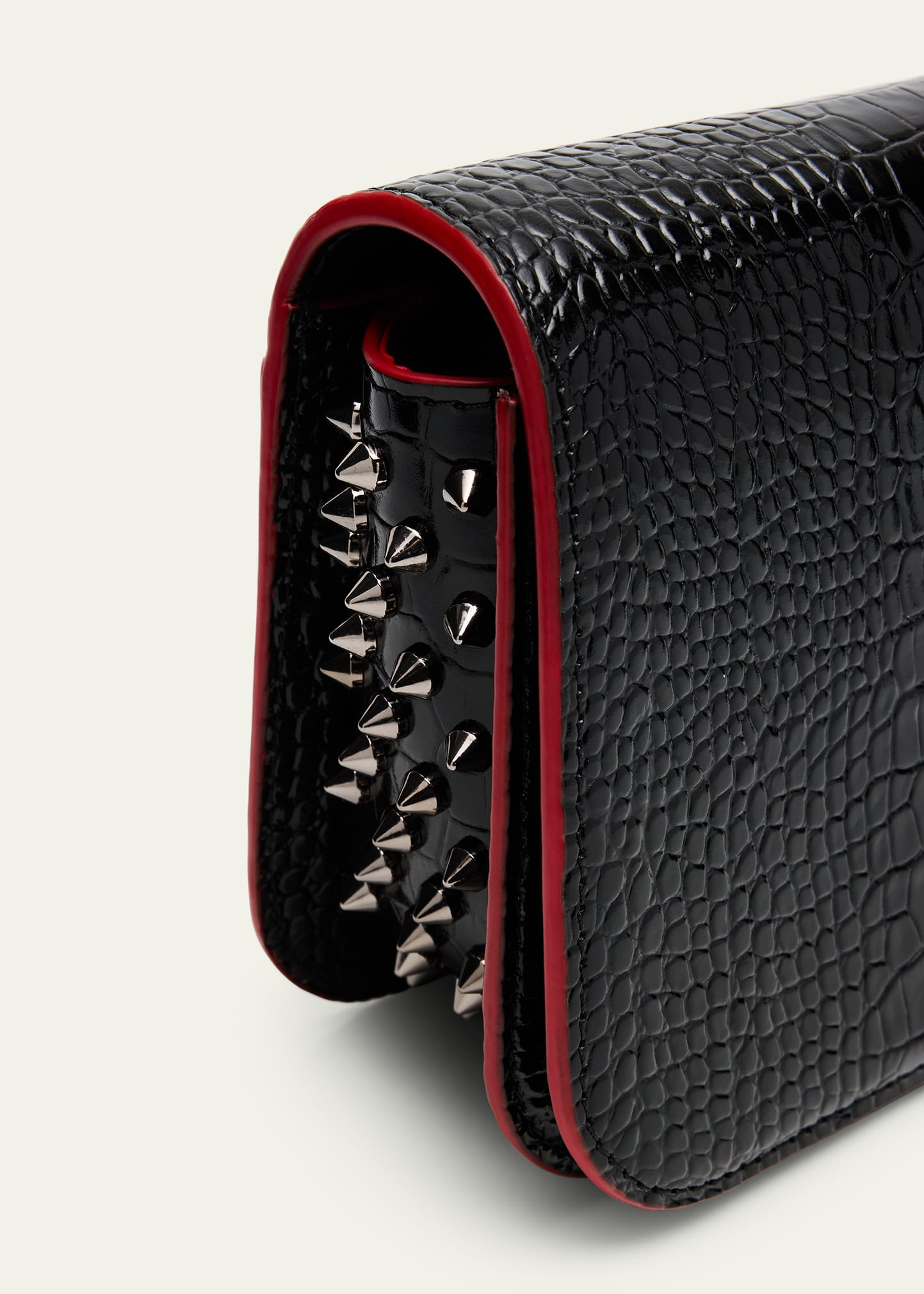 Paloma Small Croc-Embossed Leather Clutch - 5