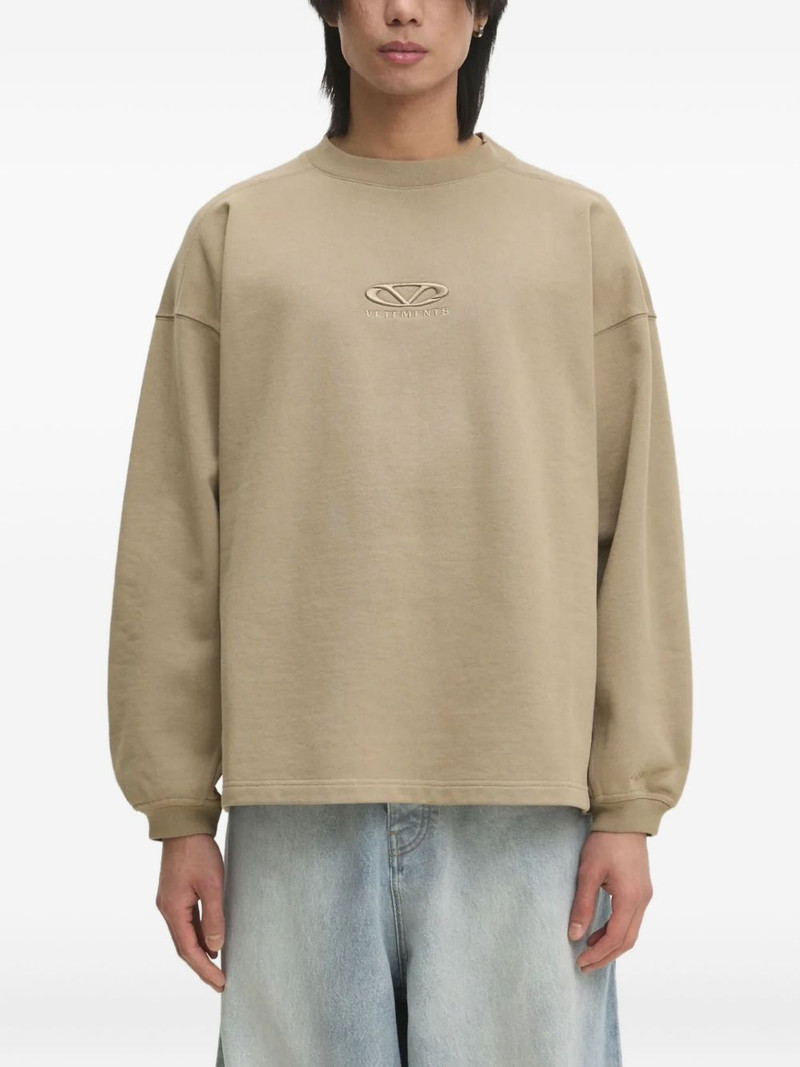 logo-embroidered sweatshirt 1