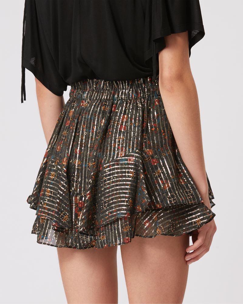 ABORELI PRINTED SILK SHORTS - 5