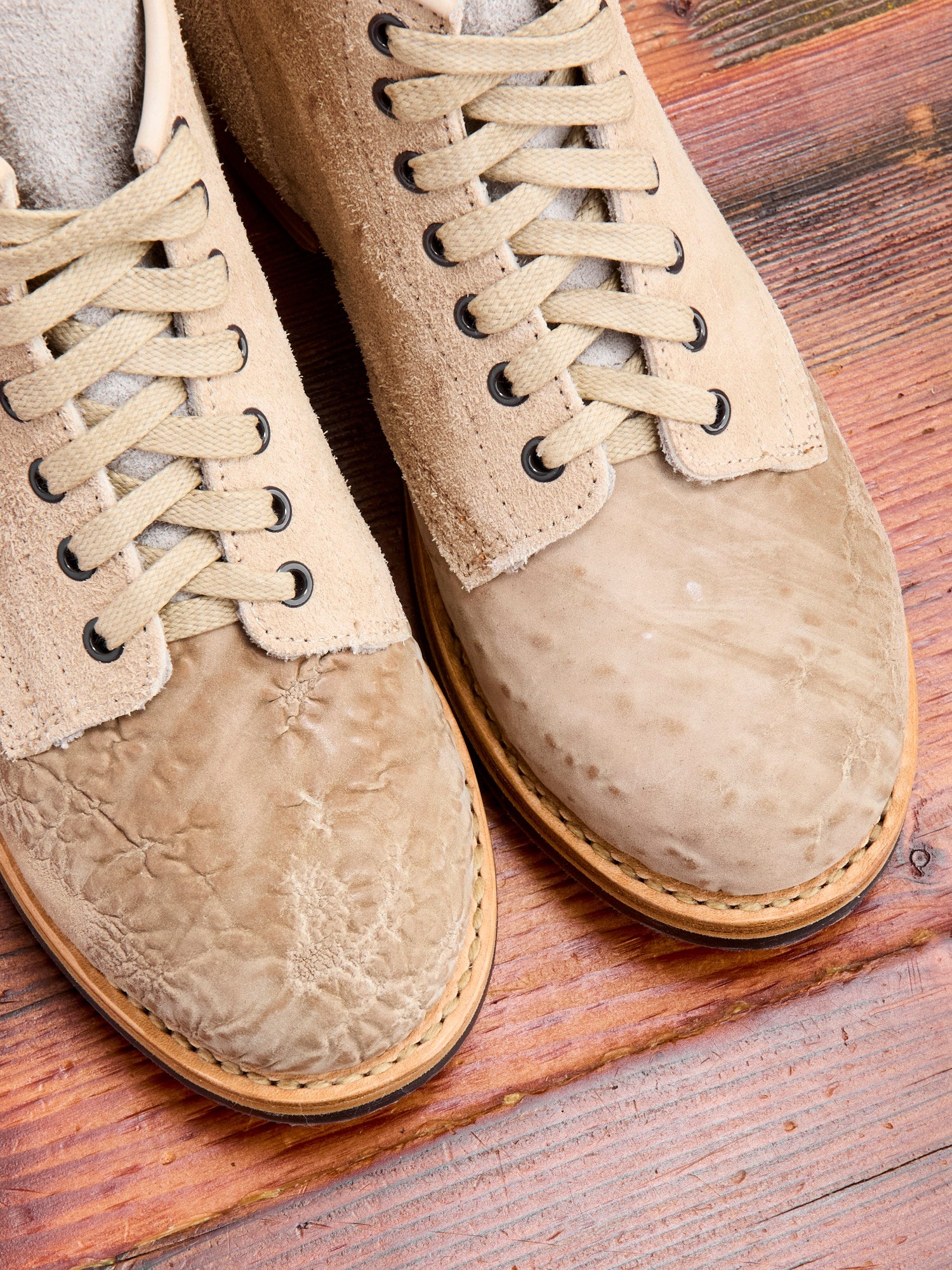 visvim Roughout Brigadier Boots-Folk in Sand | blueowl