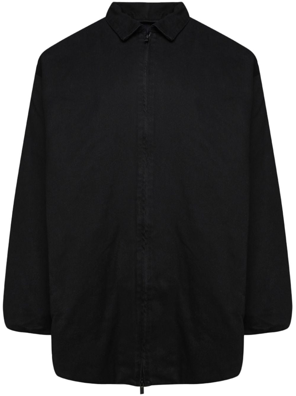 logo-appliquÃ© denim shirt jacket - 1
