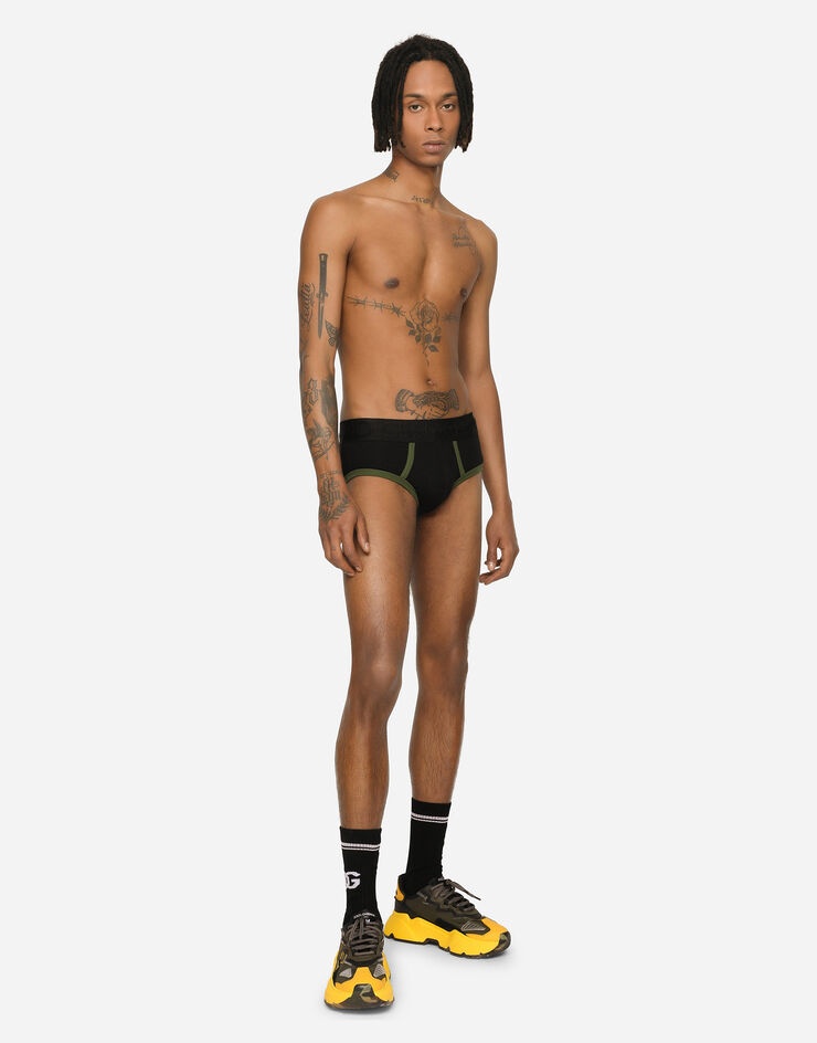 Fine-rib stretch cotton Brando briefs - 2