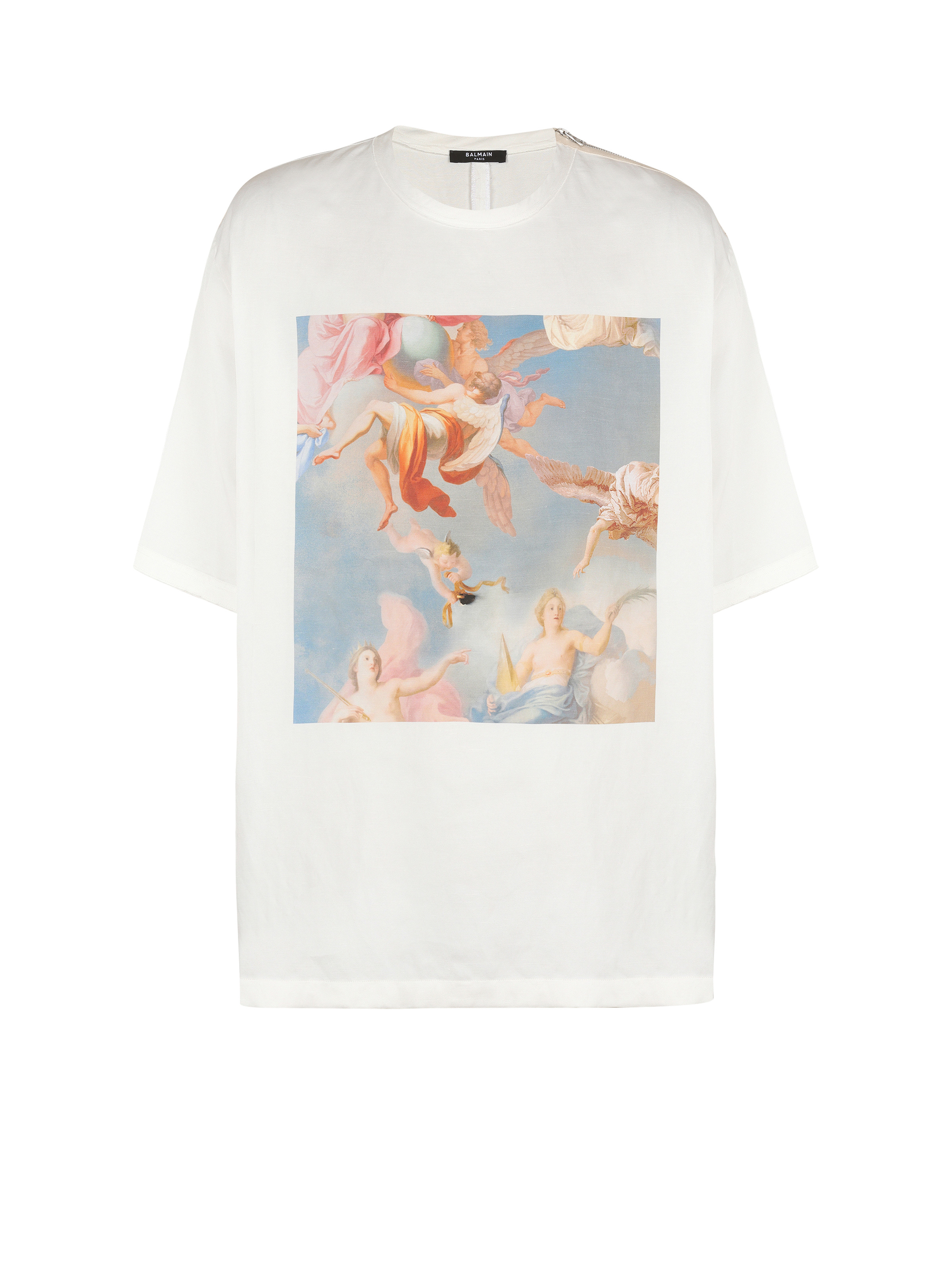 Sky print zipped T-shirt - 1