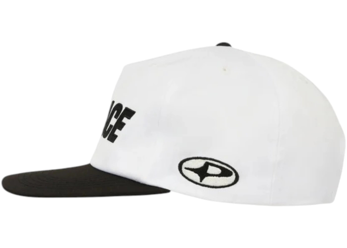 Palace Font Snapback 5-Panel White/Black - 2