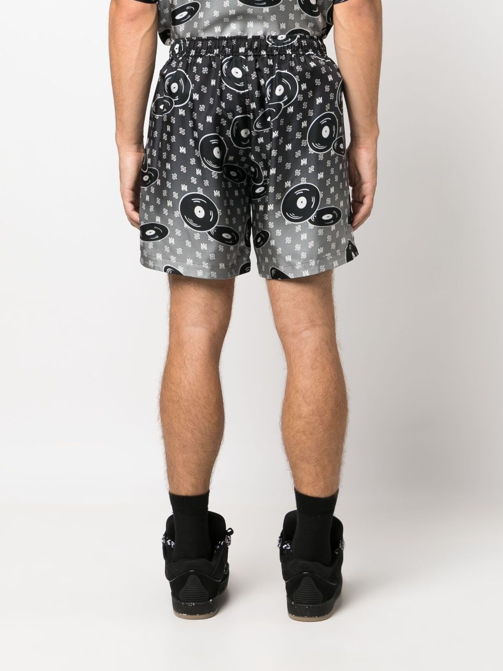 Falling Records silk shorts - 4