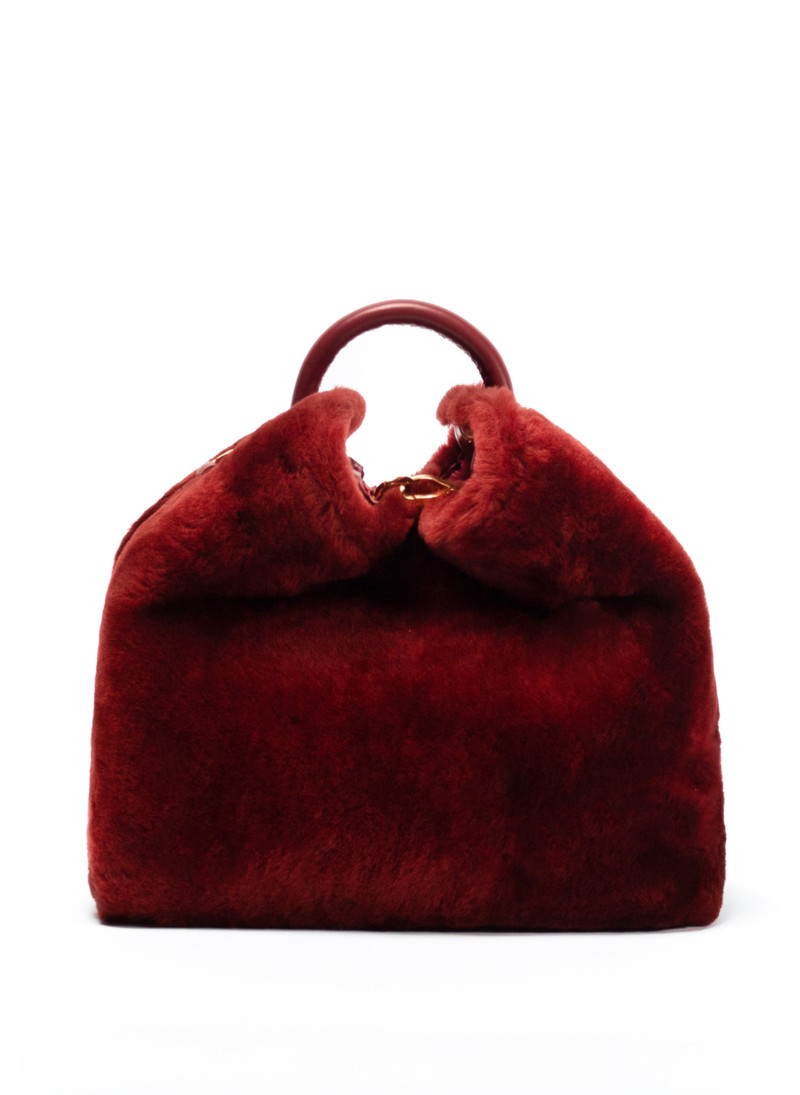 Raisin Shearling Montone Burgundy 1