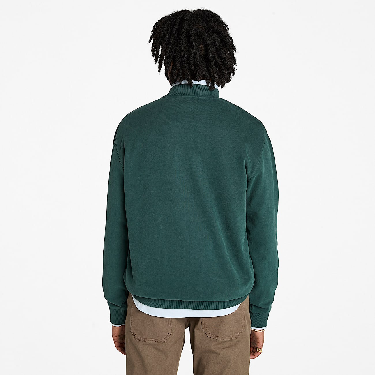 Men's Leather Badge Crewneck Sweatshirt - 5